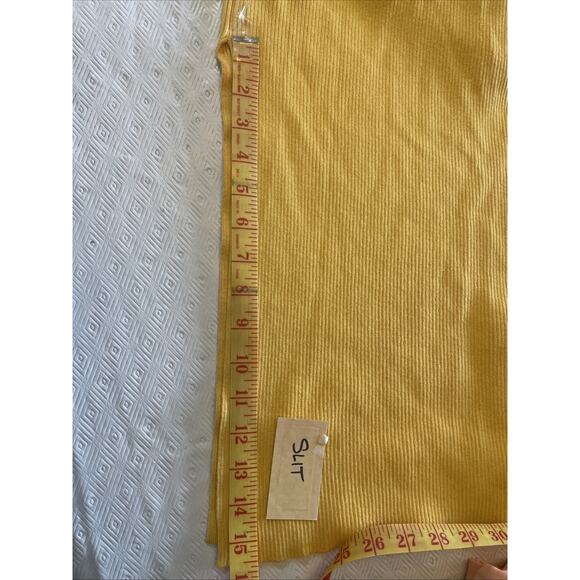 Slinky Bright Form Fitting Caution Light Dress Deep V Long Slit Feels Good Sexy - Picture 9 of 16